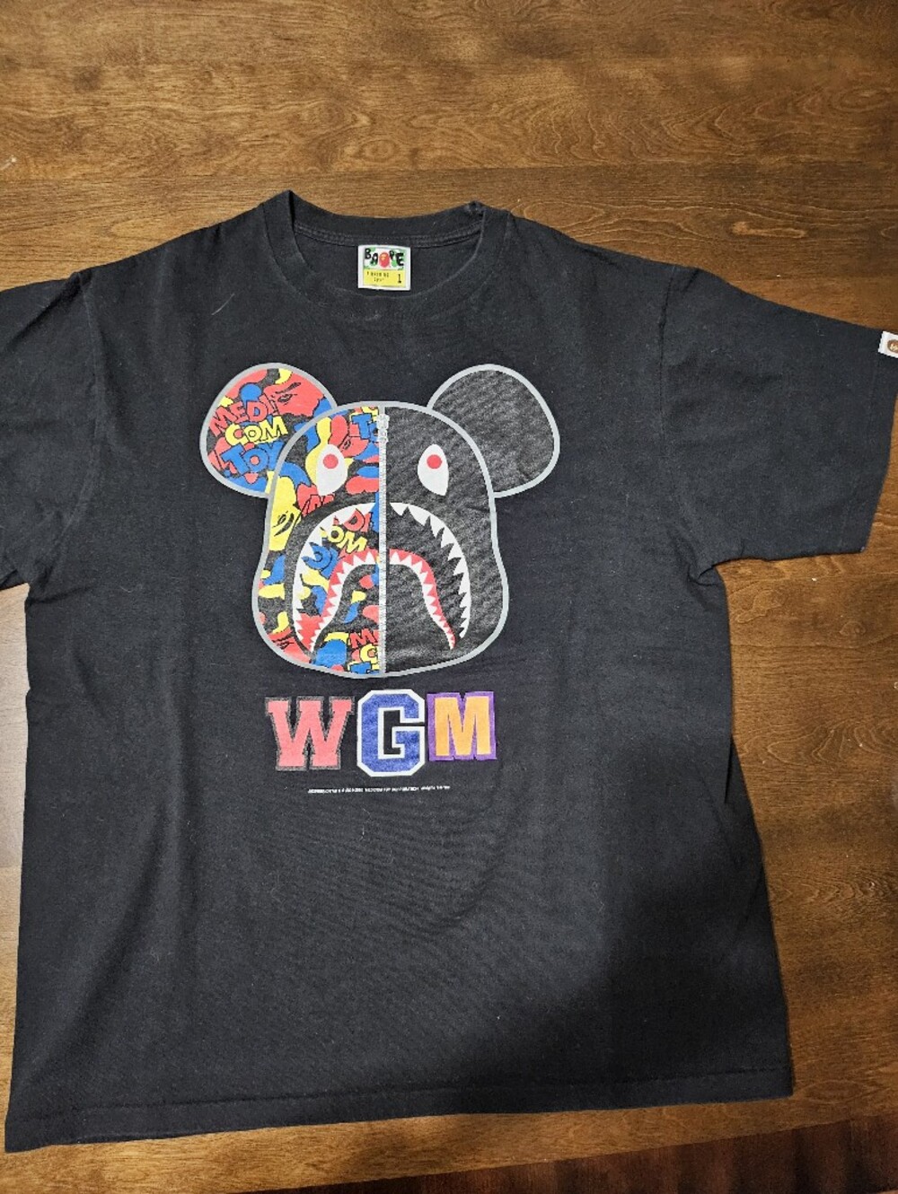 NWOT Black BAPE x Bearbrick Graphic Tee Size large